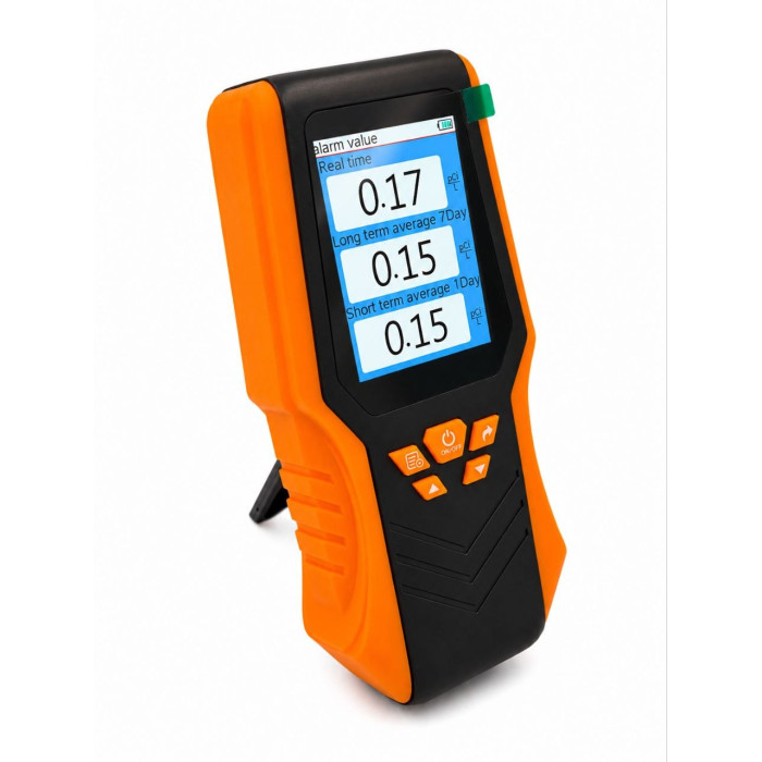 Професійний цифровий детектор радону DM68R з LCD-дисплеєм, вимірюванням температури та вологості