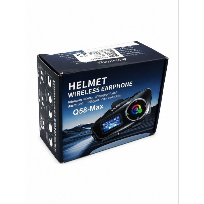Bluetooth мотогарнітура Q58-Max Quick Intercom з LCD-дисплеєм та Music Sharing