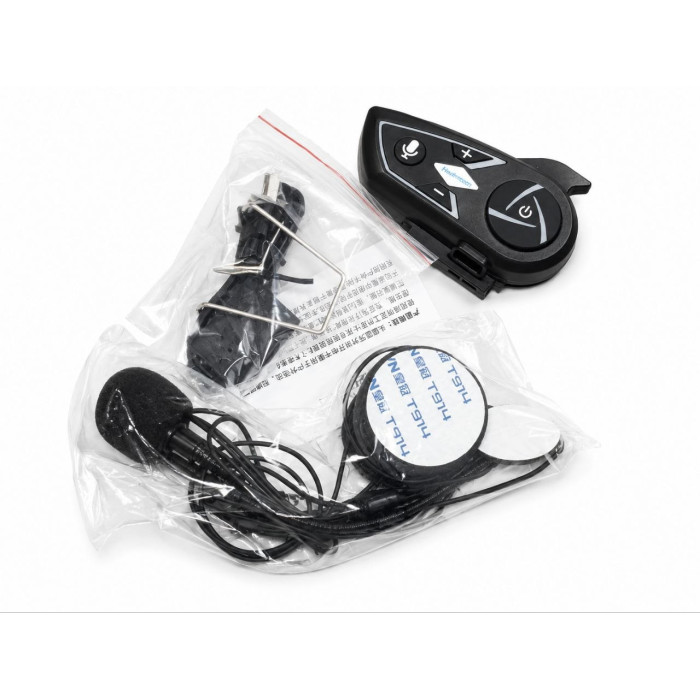 Bluetooth мотогарнитура S3 Helmet Intercom Headset для шлема с Bluetooth и интеркомом