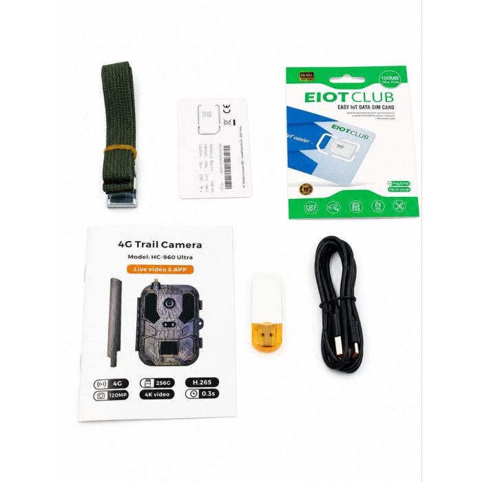4G Trail Camera HC-960 Ultra з Live Video & APP, 4K, 120MP, нічне бачення, IP65