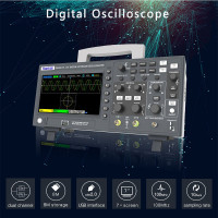 Цифровой осциллограф Hantek DSO2C10 2C15 2D10 2D15, 2 канала, 100 МГц/150 МГц, USB-осциллограф, портативный мультиметр-тестер