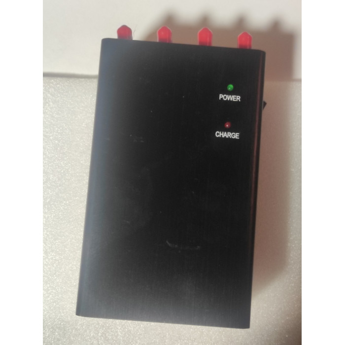 Портативная глушилка мобильной связи и интернета 8 Вт / GSM, DCS, 2G, 3G, 4G, GPS, ГЛОНАСС, WIFI, Bluetooth / 8- каналов с аккумулятором