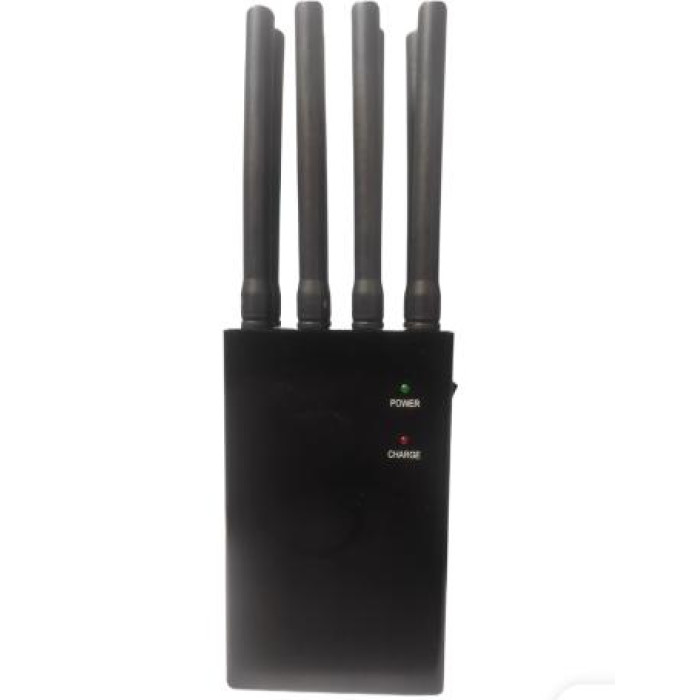 Портативная глушилка мобильной связи и интернета 8 Вт / GSM, DCS, 2G, 3G, 4G, GPS, ГЛОНАСС, WIFI, Bluetooth / 8- каналов с аккумулятором