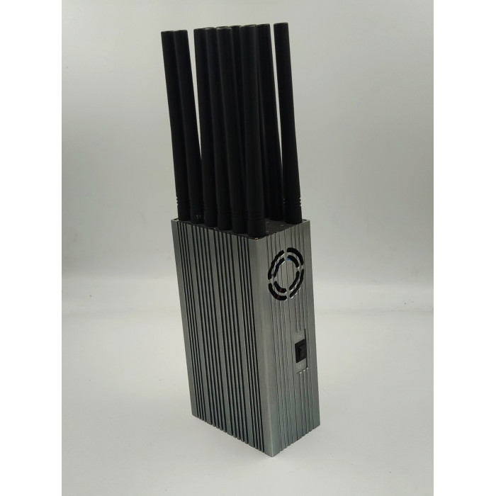Потужна 12-ти канальна портативна глушилка 2G/3G/4G/5G, WiFi та GPS