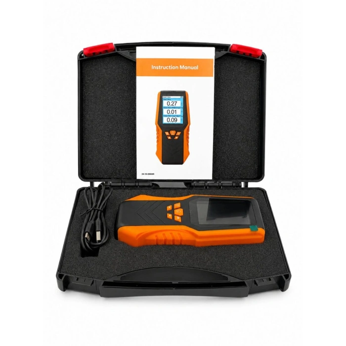 Профессиональный цифровой детектор радона DM68R с LCD-дисплеем, измерением температуры и влажности