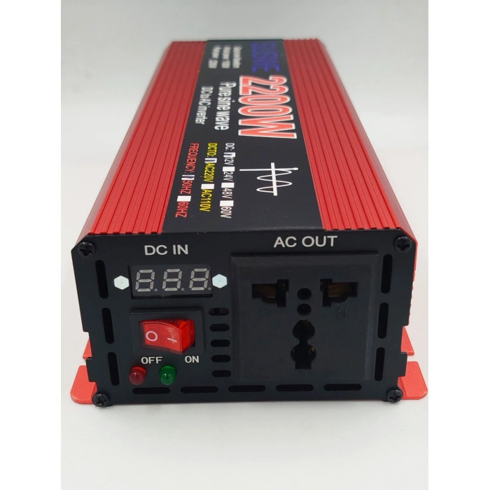Інвертор, перетворювач напруги 12V-220V SUSWE 2200W Pure Sine Wave
