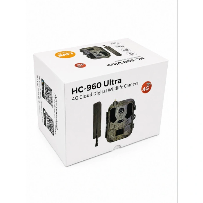 4G Trail Camera HC-960 Ultra с Live Video & APP, 4K, 120MP, ночное видение, IP65