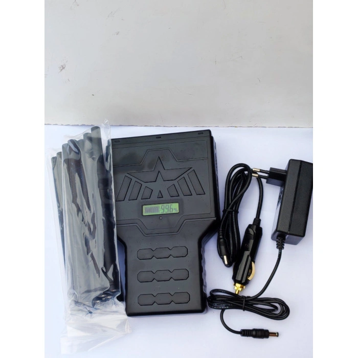 Мультичастотна глушилка сигналів мобільного зв'язку (GPS/Wi-Fi/GSM/5G/VHF/LOJACK/RC) Термінатор 18 Вт