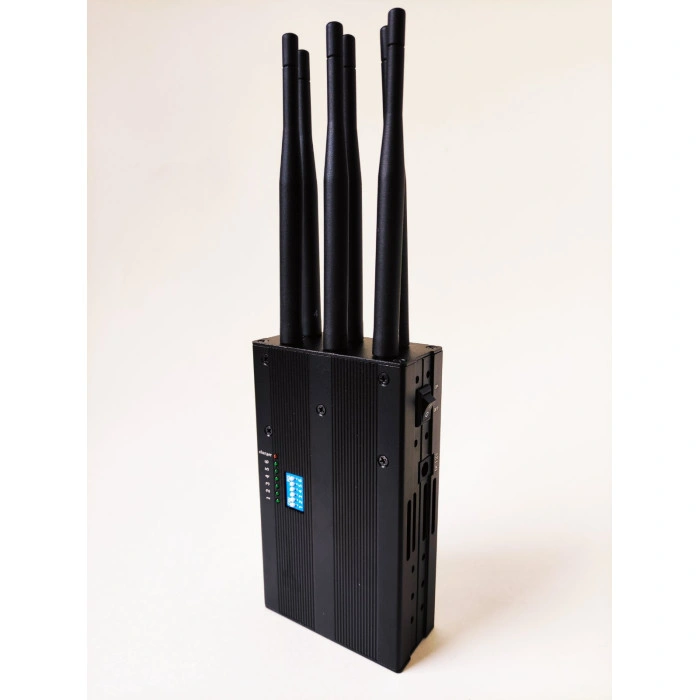 Переносна глушилка стільникового зв'язку 6 антен GSM, GPS ГЛОНАСС, WIFI Bluetooth